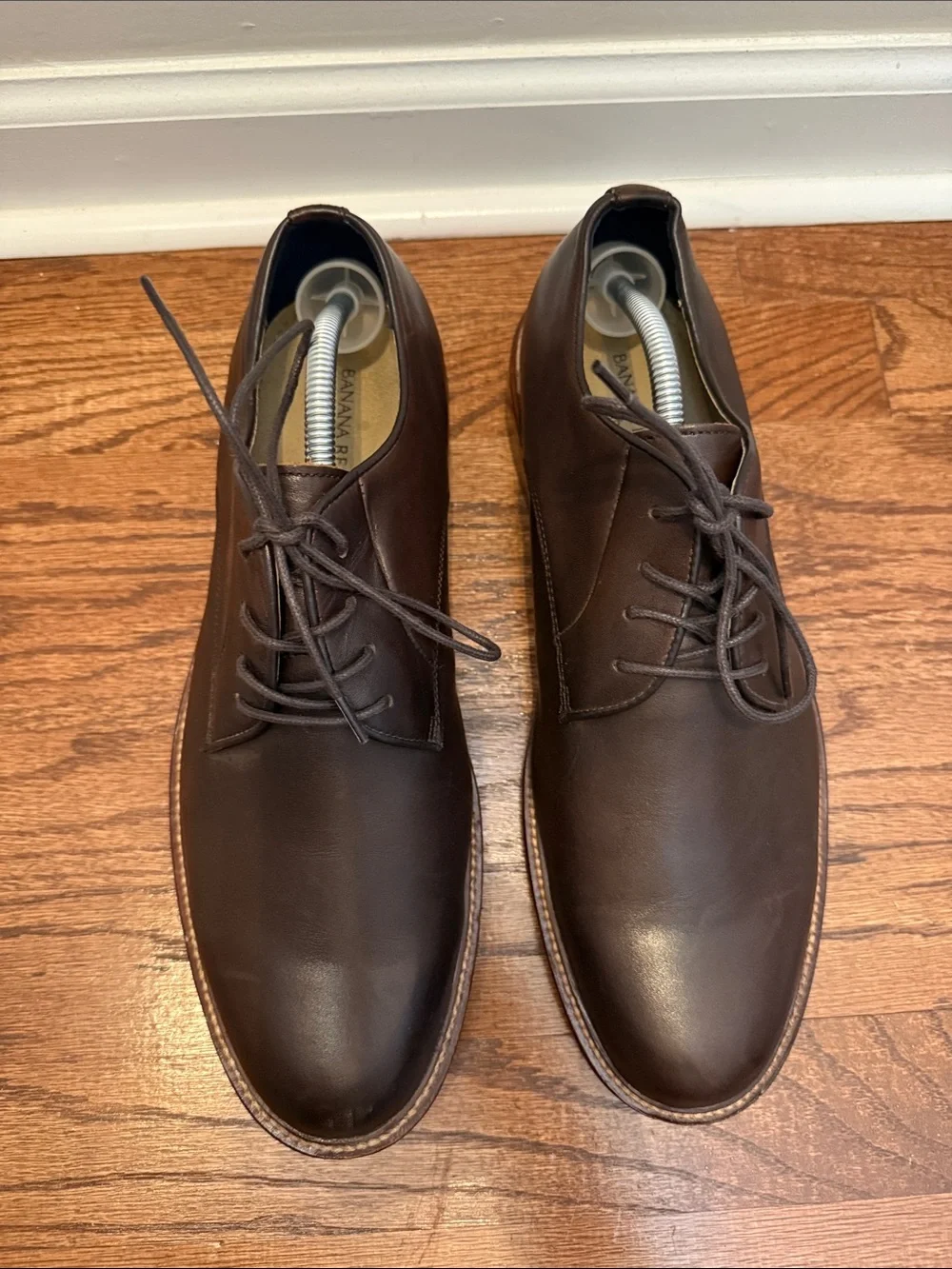 Banana Republic Ortholite Dark Brown Genuine Italian Leather Upper Oxfords